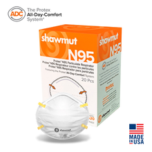 Load image into Gallery viewer, protex n95 respirator with 20 count box