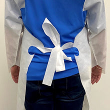 Load image into Gallery viewer, close up of tied back on Protex™ SBPP, Level 2, Disposable Non-Surgical Isolation Gown, Open Back, Model SGL202Z
