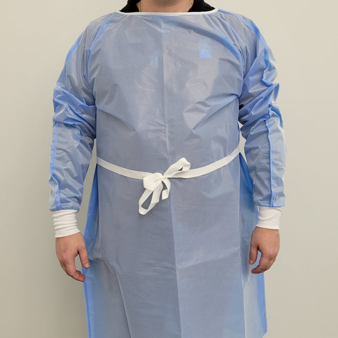 front view of tied Protex™ Shield, Level 2, Reusable Non-Surgical Isolation Gown, Full-Back, Model SGL201RC
