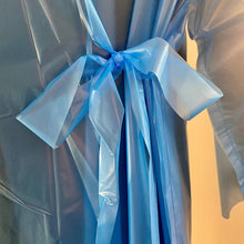 Load image into Gallery viewer, close up of back tie on Protex™ PE, Level 2, Disposable Non-Surgical Isolation Gown, Full-Back, Model SGL204I
