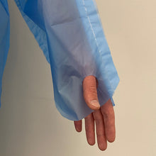Load image into Gallery viewer, closeup of sleeve of Protex™ PE, Level 2, Disposable Non-Surgical Isolation Gown, Full-Back, Model SGL204I

