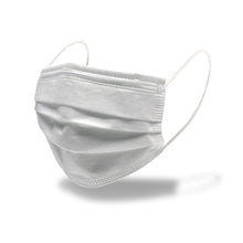 Load image into Gallery viewer, front view of floating Shawmut Disposable 3-Ply Filtering Face Mask, Model SM3300
